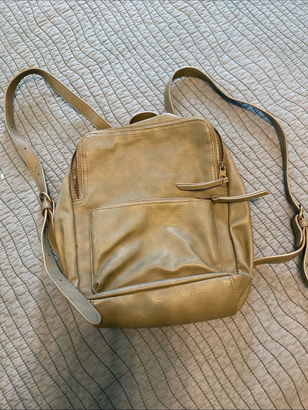 Universal Thread Olive Green Leather Mini Backpack
